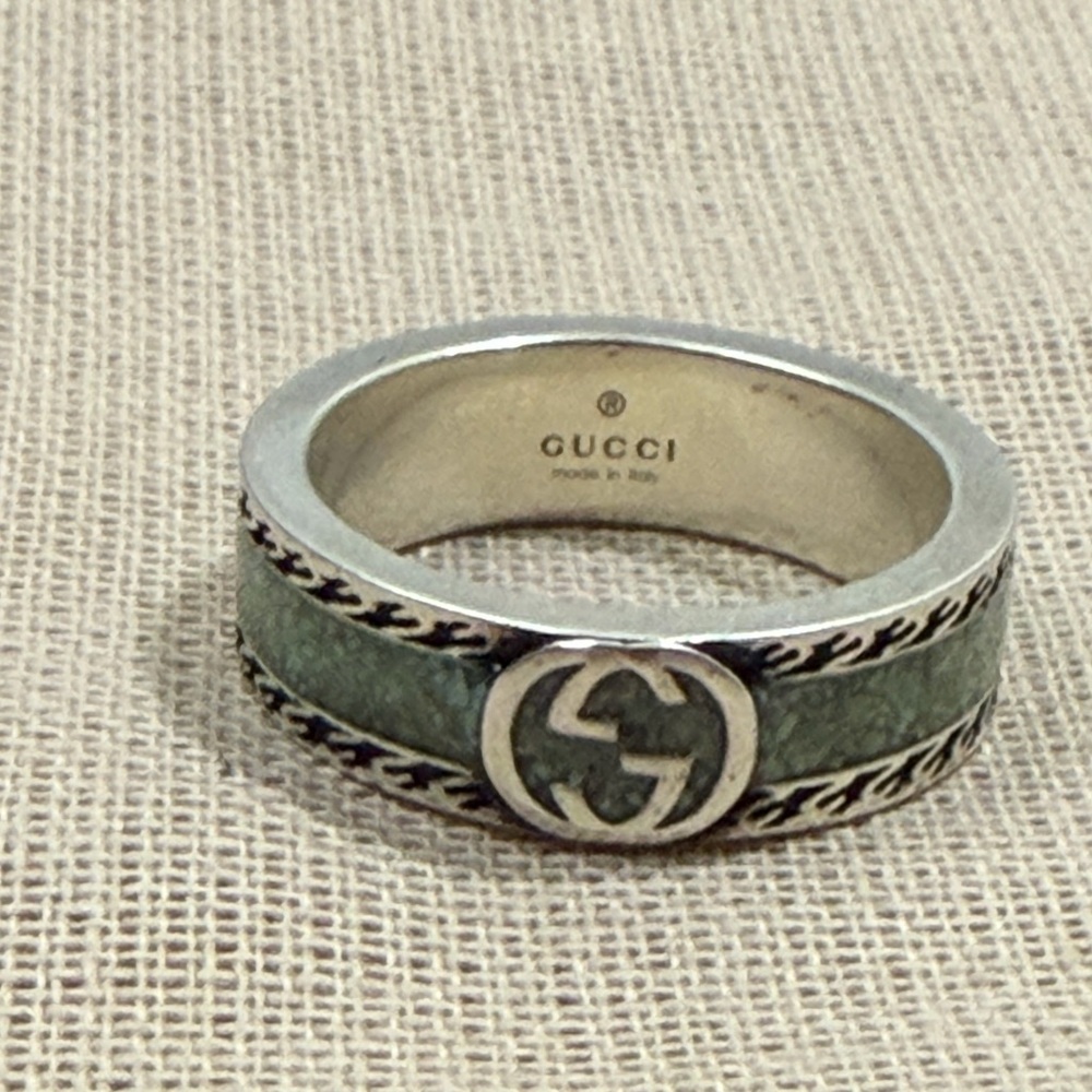 Gucci Interlocking G Silver Ring - image 2